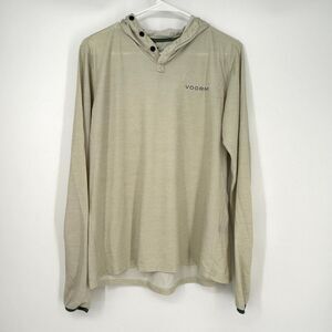 Voormi Hoodie Womens River Run Long Sleeve Base Layer Wool Blend Green Size L